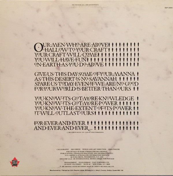 Stranglers, The : The Gospel According To The Meninblack (LP,Album)