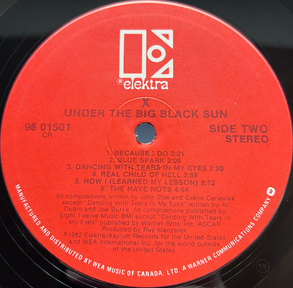X (5) : Under The Big Black Sun (LP,Album)