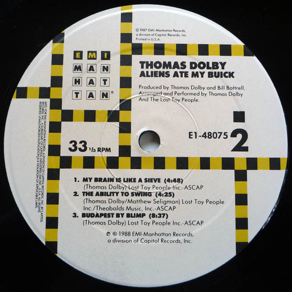 Thomas Dolby : Aliens Ate My Buick (LP,Album)