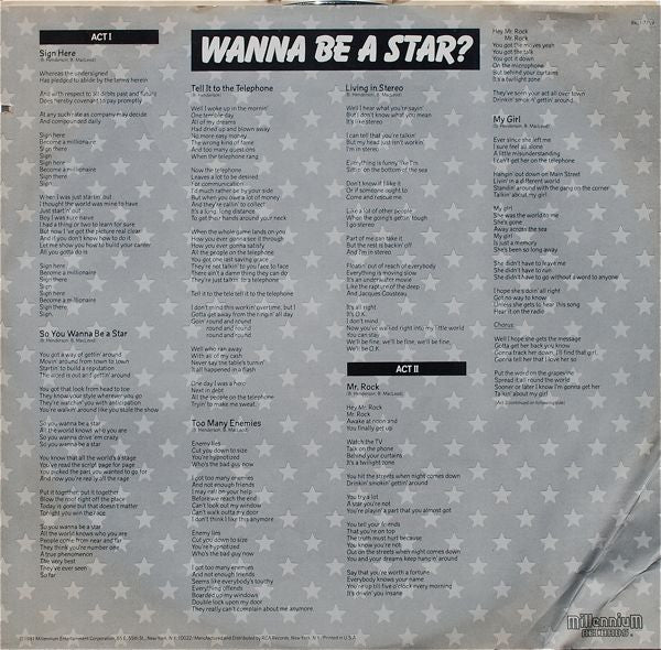 Chilliwack : Wanna Be A Star (LP,Album)