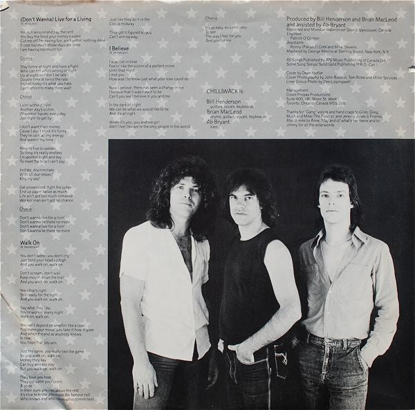 Chilliwack : Wanna Be A Star (LP,Album)
