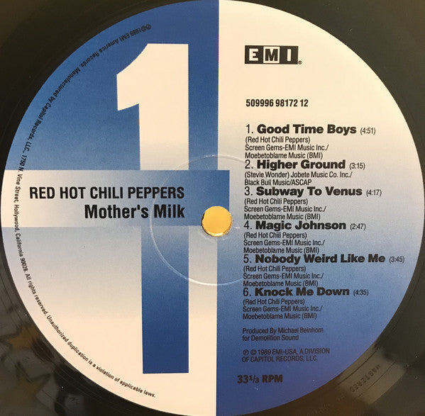 Red Hot Chili Peppers : Mother's Milk (LP,Album,Limited Edition,Reissue)