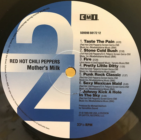 Red Hot Chili Peppers : Mother's Milk (LP,Album,Limited Edition,Reissue)