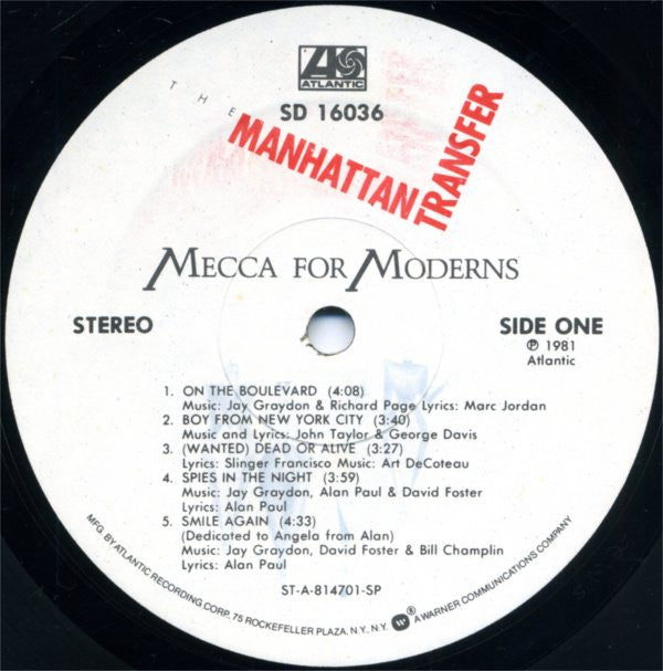 Manhattan Transfer, The : Mecca For Moderns (LP,Album)