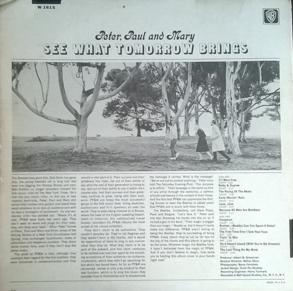 Peter, Paul & Mary : See What Tomorrow Brings (LP,Repress,Mono)