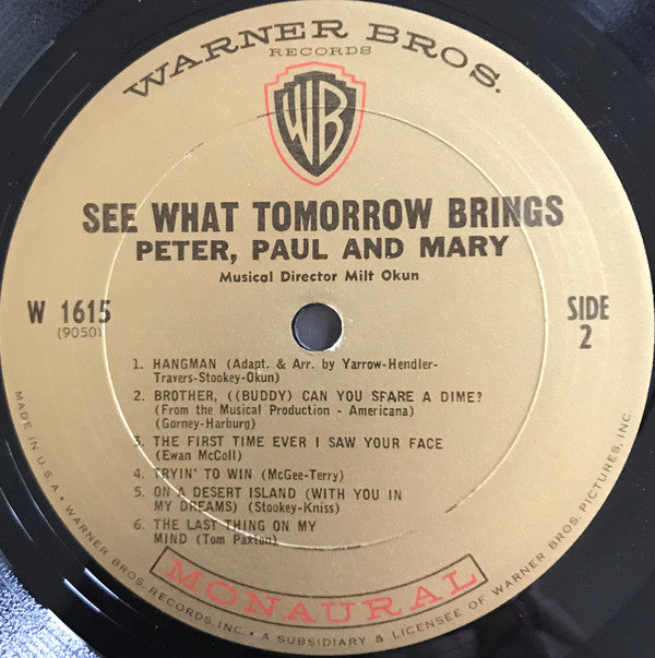 Peter, Paul & Mary : See What Tomorrow Brings (LP,Repress,Mono)