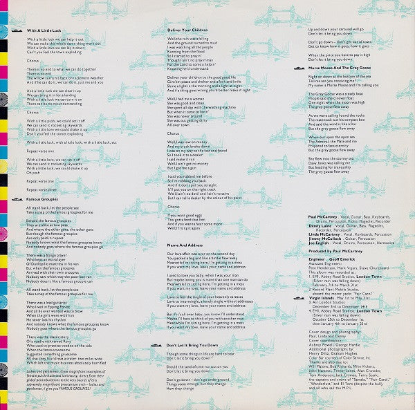 Wings (2) : London Town (LP,Album,Stereo)