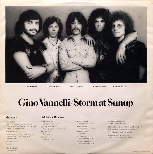 Gino Vannelli : Storm At Sunup (LP,Album)