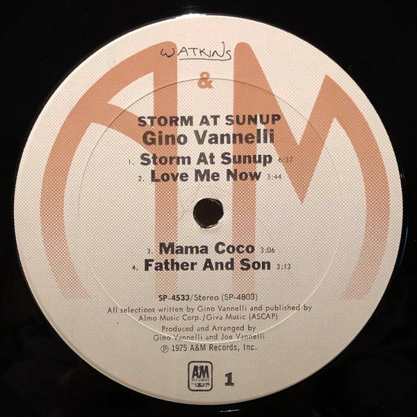 Gino Vannelli : Storm At Sunup (LP,Album)