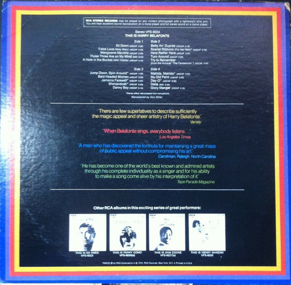 Harry Belafonte : This Is Harry Belafonte (LP,Compilation,Reissue)