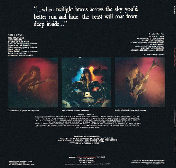 Exciter : Heavy Metal Maniac (LP,Album)