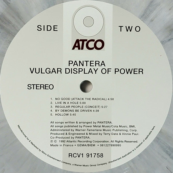 Pantera : Vulgar Display Of Power (LP,Album,Limited Edition,Reissue,Stereo)