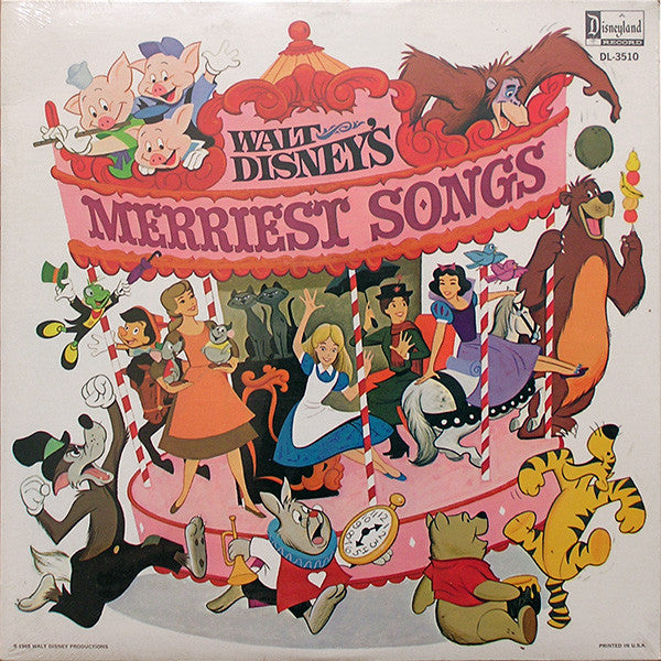 Various : Walt Disney's Merriest Songs (LP,Album,Compilation,Mono)