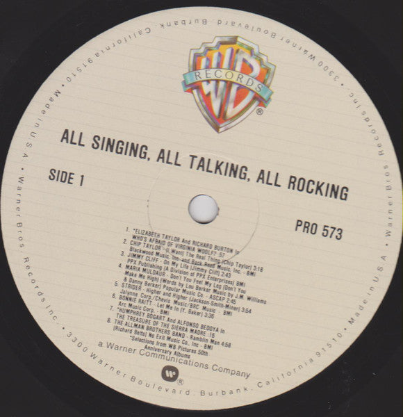 Various : All Singing - All Talking - All Rocking (LP,Compilation,Repress,Stereo)