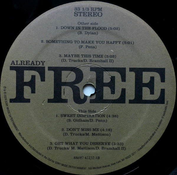 Derek Trucks Band, The : Already Free (LP,Album)