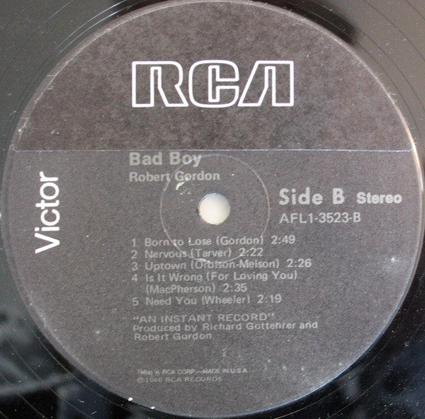 Robert Gordon (2) : Bad Boy (LP,Album)
