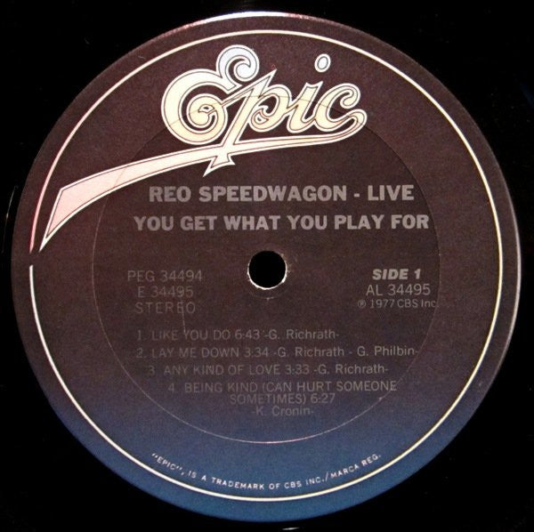 REO Speedwagon : You Get What You Play For (LP,Album,Reissue)