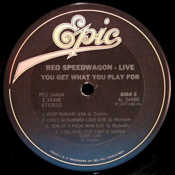 REO Speedwagon : You Get What You Play For (LP,Album,Reissue)