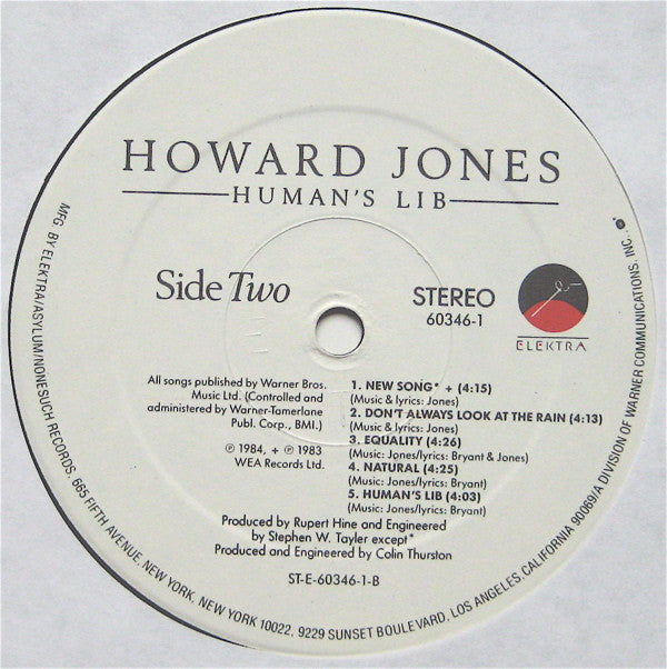 Howard Jones : Human's Lib (LP,Album)