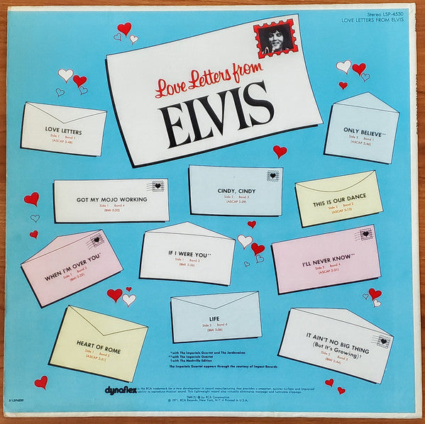 Elvis Presley : Love Letters From Elvis (LP,Album,Reissue,Stereo)