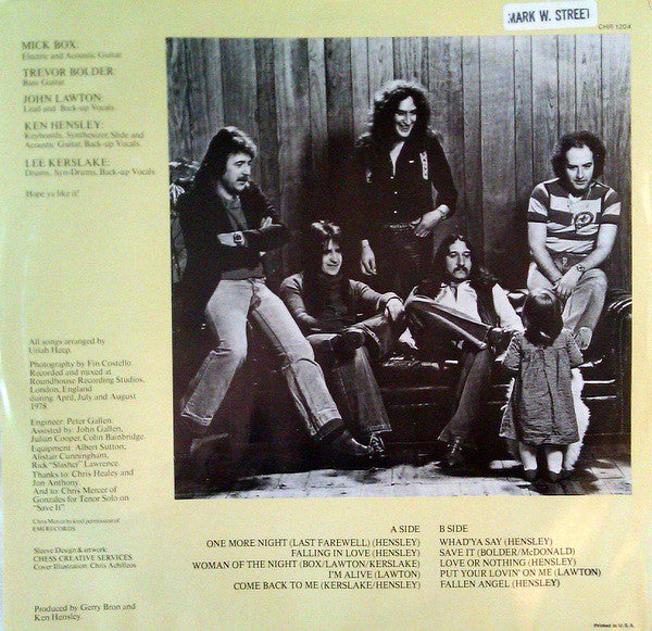 Uriah Heep : Fallen Angel (LP,Album)