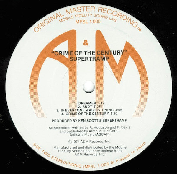 Supertramp : Crime Of The Century (LP,Album,Limited Edition,Reissue,Remastered,Stereo)