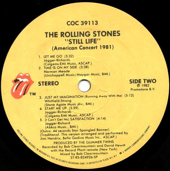 Rolling Stones, The : Still Life (American Concert 1981) (LP,Album)