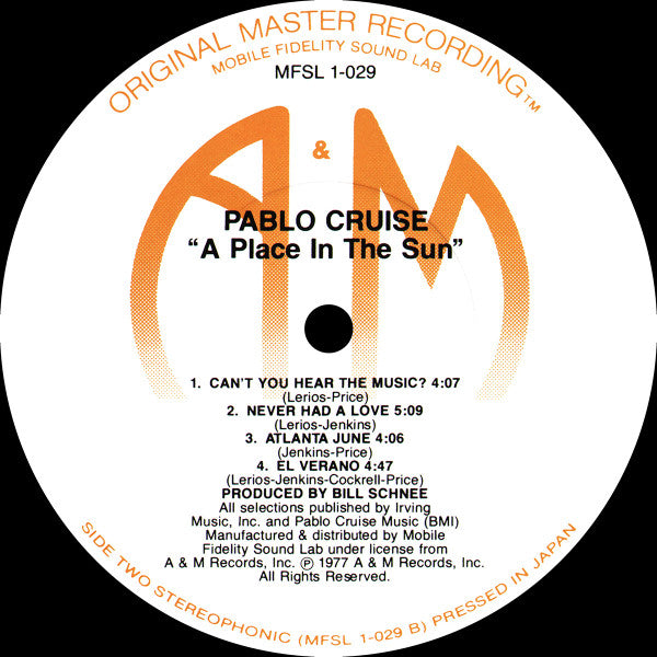 Pablo Cruise : A Place In The Sun (LP,Album,Limited Edition,Reissue,Remastered)