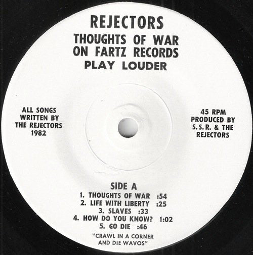 Rejectors : Thoughts Of War (7",EP,45 RPM)