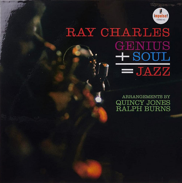 Ray Charles : Genius + Soul = Jazz (LP,Album,Reissue,Repress,Stereo)