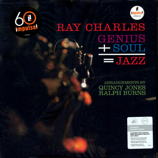 Ray Charles : Genius + Soul = Jazz (LP,Album,Reissue,Repress,Stereo)