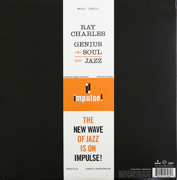 Ray Charles : Genius + Soul = Jazz (LP,Album,Reissue,Repress,Stereo)