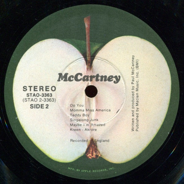 Paul McCartney : McCartney (LP,Album,Stereo)