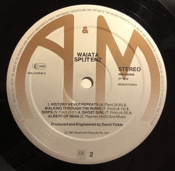 Split Enz : Waiata (LP,Album,Stereo)