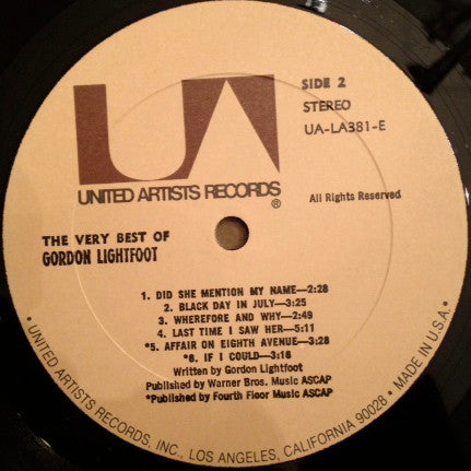 Gordon Lightfoot : The Very Best Of Gordon Lightfoot (LP,Compilation,Reissue)