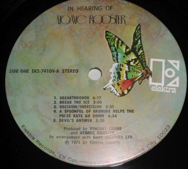 Atomic Rooster : In Hearing Of (LP,Album,Stereo)