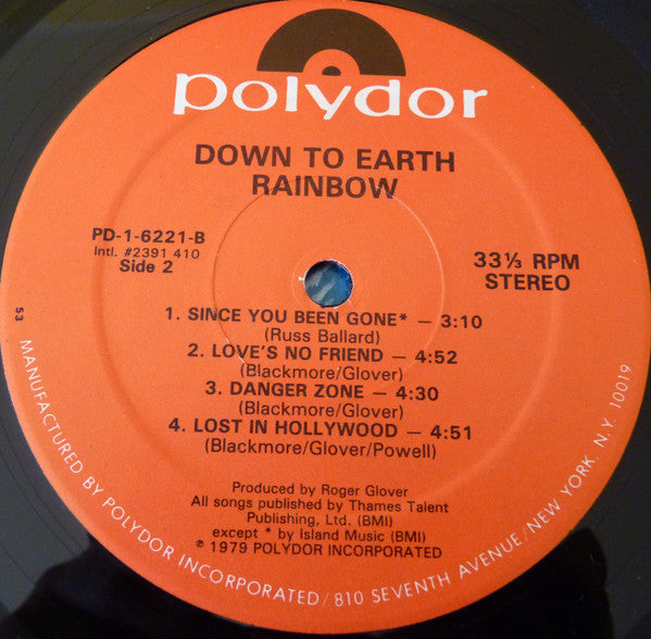 Rainbow : Down To Earth (LP,Album,Stereo)