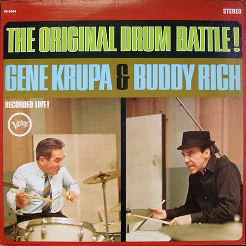 Gene Krupa & Buddy Rich : The Original Drum Battle! (LP,Album,Stereo,Reissue)