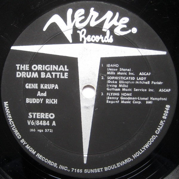 Gene Krupa & Buddy Rich : The Original Drum Battle! (LP,Album,Stereo,Reissue)