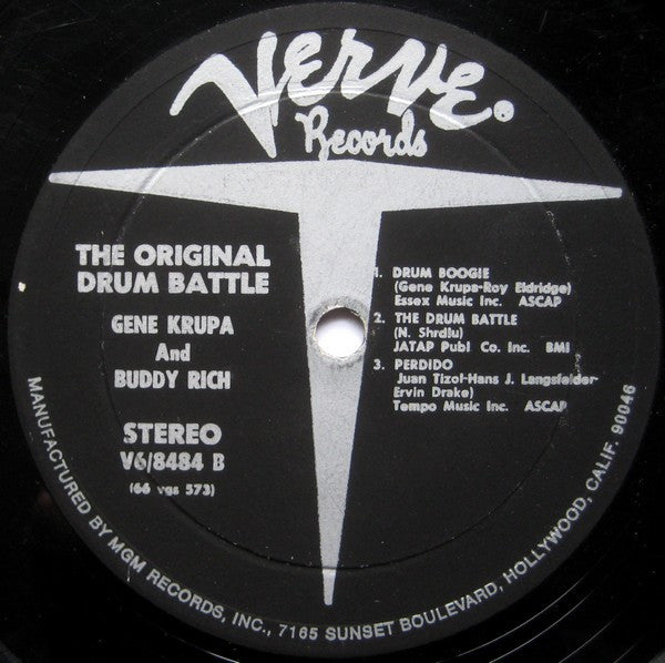 Gene Krupa & Buddy Rich : The Original Drum Battle! (LP,Album,Stereo,Reissue)