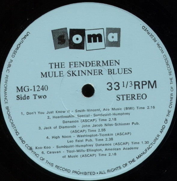 Fendermen, The : Mule Skinner Blues (LP,Reissue)