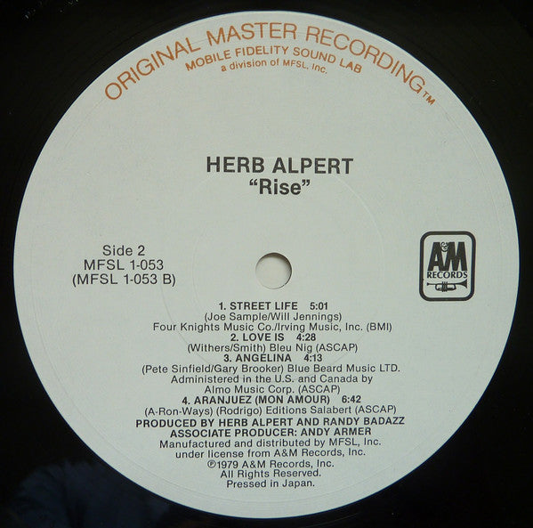 Herb Alpert : Rise (LP,Album,Limited Edition,Reissue,Remastered)