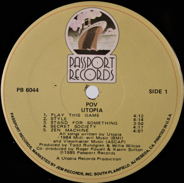 Utopia (5) : POV (LP,Album)