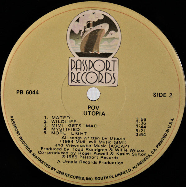 Utopia (5) : POV (LP,Album)