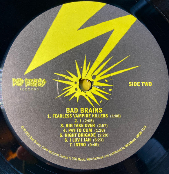 Bad Brains : Bad Brains (LP,Album,Reissue,Remastered,Stereo)