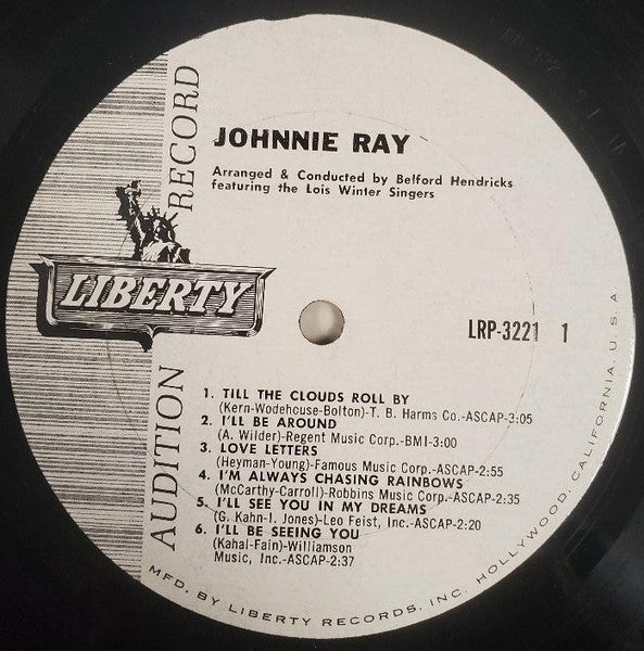 Johnnie Ray : Johnnie Ray (LP,Album,Promo,Mono)