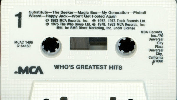 Who, The : Who's Greatest Hits (Compilation,Club Edition,Reissue)