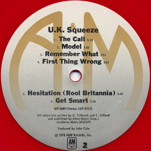Squeeze (2) : U.K. Squeeze (LP,Album,Limited Edition,Stereo)