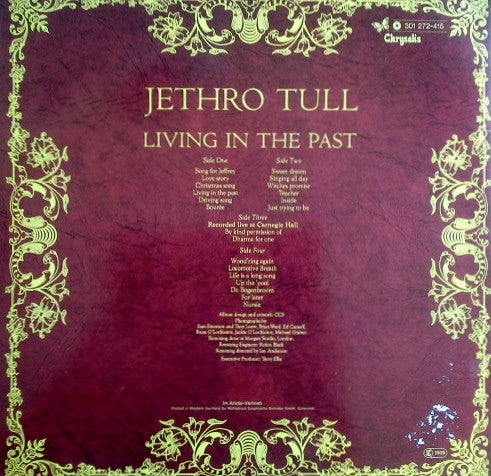 Jethro Tull : Living In The Past (LP,Compilation,Reissue,Stereo)