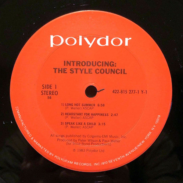 Style Council, The : Introducing: The Style Council (LP,Mini-Album,Stereo)